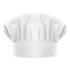 TopTie Chef Hat for Kid & Adult, Cotton Elastic Adjustable Kitchen Cooking Baking Hat-White-M view 1