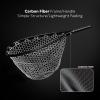 SF Fly Fishing Stealth Carbon Fiber Landing Net Soft Silicone Rubber Mesh Steelhead Catch and Release Net with Black Magnetic Net Release Combo Kit view 3