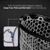 SF Fly Fishing Stealth Carbon Fiber Landing Net Soft Silicone Rubber Mesh Steelhead Catch and Release Net with Black Magnetic Net Release Combo Kit view 4