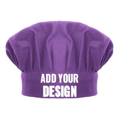 TopTie Custom Print Chef Hat for Kids & Adults, Cotton Elastic Adjustable Kitchen Cooking Baking Hat-Purple-S