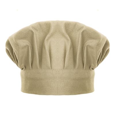 TopTie Chef Hat for Kid & Adult, Cotton Elastic Adjustable Kitchen Cooking Baking Hat-Khaki-M