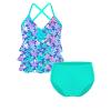 Kaerm Kids Girls Mermaid Scales Printed Tankini Bikini Swimsuit Ruffled Halter Crop Top Bottom Swimwear Green 3 view 1