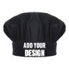 TopTie Custom Print Chef Hat for Kids & Adults, Cotton Elastic Adjustable Kitchen Cooking Baking Hat-Black-M view 1
