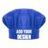 TopTie Custom Print Chef Hat for Kids & Adults, Cotton Elastic Adjustable Kitchen Cooking Baking Hat-Blue-L