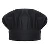 TopTie Chef Hat for Kid & Adult, Cotton Elastic Adjustable Kitchen Cooking Baking Hat-Black-M view 1