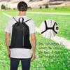 HOLYLUCK Men & Women Outdoor Sport Gym Sack Waterproof Drawstring Backpack Bag (dark grey) view 4