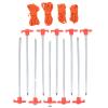 Tent Ground Peg Set 15pcs Metal Stakes Ropes Canopy Stakes for Camping view 1