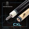 Collapsar CXL300 Pool Cue with 1X1 Hard Case,Low Deflection Shaft 13mm Black Tip Billiard Ques Sticks,58" 2-Pieces 21 oz Professional Pool Stick Set view 4