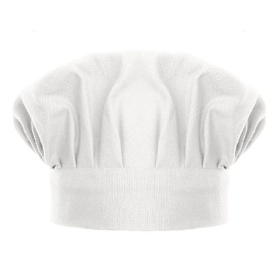 TopTie Chef Hat for Kid & Adult, Cotton Elastic Adjustable Kitchen Cooking Baking Hat-White-L