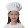TopTie Chef Hat for Kid & Adult, Cotton Elastic Adjustable Kitchen Cooking Baking Hat-White-L view 2