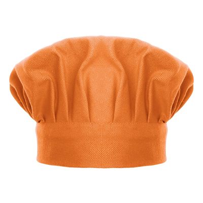 TopTie Chef Hat for Kid & Adult, Cotton Elastic Adjustable Kitchen Cooking Baking Hat-Orange-M
