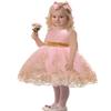 Flower Girl Dress 6 9 Month Sleeveless Clothing Lace Special Occasion Dress Ruffles Wedding Birthday Dresses Embroidery Tulle Tutu Ball Gowns for Infant Party Knee Sundresss Costumes (8557Pink, 70) view 4