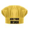 TopTie Custom Print Chef Hat for Kids & Adults, Cotton Elastic Adjustable Kitchen Cooking Baking Hat-Yellow-L