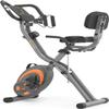 leikefitness Folding Stationary Bike Recumbent Exercise Bike w/Arm Resistance Bands-Pulse Sensor-LCD Monitor and Easy to Assemble Indoor Cycling Bike 2280 (GREY) view 1