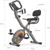 leikefitness Folding Stationary Bike Recumbent Exercise Bike w/Arm Resistance Bands-Pulse Sensor-LCD Monitor and Easy to Assemble Indoor Cycling Bike 2280 (GREY) view 2