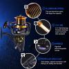 ZYHYD Full Metal Spinning Wheel, 23kg Pulling Force Reel, 13+1BB Lure Long-Range Fishing Reel, Left and Right Hand Interchangeable Sea Fishing Reel, Fishing Gear, 3000-8000 ZYHYD (Size : KV8000) view 4