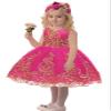 Flower Girl Dress 6 9 Month Sleeveless Clothing Lace Special Occasion Dress Ruffles Wedding Birthday Dresses Embroidery Tulle Tutu Ball Gowns for Infant Party Knee Sundresss Costumes (8557BRose, 70) view 4