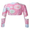 Hansber Kids Girls Floral Printed Crop Top Long Sleeve Compression Shirts Yoga Sport Tops Activewear Dancewear Pink 10 view 2