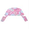 Hansber Kids Girls Floral Printed Crop Top Long Sleeve Compression Shirts Yoga Sport Tops Activewear Dancewear Pink 10 view 3
