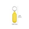 Queenbox 2PCS Yellow Plastic Floating Keyring + Metal Keychain, Buoyant Key Chain for Rowing Fishing Sailing Outdoor Water Sports view 2