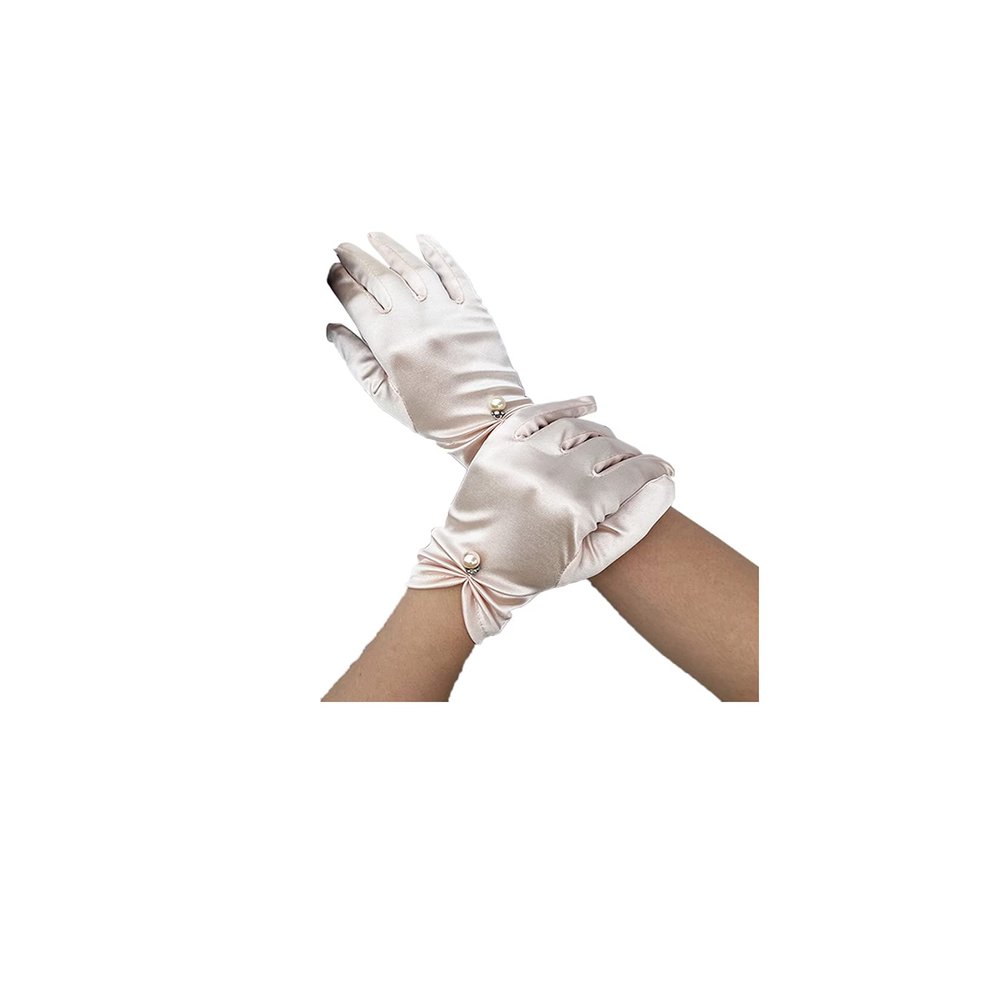 bmactosh Satin Wedding Dress for Women Opera Party 1920s Gloves Wrist Length Gloves