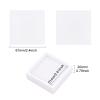 BENECREAT 10PCS White Gemstone Display Box Square Acrylic Jewelry Box Container(2.4x2.4x0.8) with Clear Top Lids and Sponge Inside for Gems, Jewelry Packing view 2