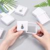 BENECREAT 10PCS White Gemstone Display Box Square Acrylic Jewelry Box Container(2.4x2.4x0.8) with Clear Top Lids and Sponge Inside for Gems, Jewelry Packing view 3