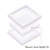 BENECREAT 10PCS White Gemstone Display Box Square Acrylic Jewelry Box Container(2.4x2.4x0.8) with Clear Top Lids and Sponge Inside for Gems, Jewelry Packing view 4