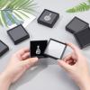 BENECREAT 10PCS Black Gemstone Display Box Square Acrylic Jewelry Box Container 2.4x2.4x0.8inch with Clear Top Lids and Sponge Inside for Mother's Day Festival Treat, Gems, Coins, Jewelry Packing view 3