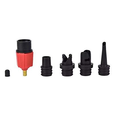 Pump Adaptor Air Valve Adapter for Outdoor Canoe Kayak Surfing Tackle Surf Paddle Board Dinghy Canoe Inflatable Boat (red)
