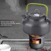 Portable Hiking Picnic Teapot Coffee Pot, 800ML Camping Kettle Outdoor Tea Kettle Lightweight Water Kettle with Silicon Handle view 3