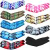 Hicarer 9 Pairs Unisex UV Protection Arm Sleeves Long Cooling Ice Silk Arm Cover Sleeves for Sun Protection - Running, Cycling, Driving, Outdoor Sports Camouflage Colors view 1