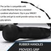 LAT Bar Cable Attachment with Rubber Handgrips, Deluxe Heavy Duty Solid Curl Bar Revolving Hanger Home Gym Cable Attachments (35.5 in Lat Bar) view 3