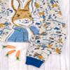 Peter Rabbit Pajamas Baby Kids | Soft T-Shirt & Trousers Pjs Set | Clothing Merchandise 3-4 Years Blue view 3