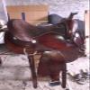 Leather Ride Western Saddle Fully Show Saddle with Silver Corner Canchos & Saddlepad view 1