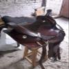 Leather Ride Western Saddle Fully Show Saddle with Silver Corner Canchos & Saddlepad view 2