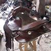 Leather Ride Western Saddle Fully Show Saddle with Silver Corner Canchos & Saddlepad view 3