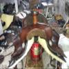 Leather Ride Western Saddle Fully Show Saddle with Silver Corner Canchos & Saddlepad view 4