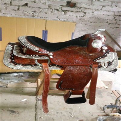 Leather Ride Western Saddle Fully Tooled Show Saddle with