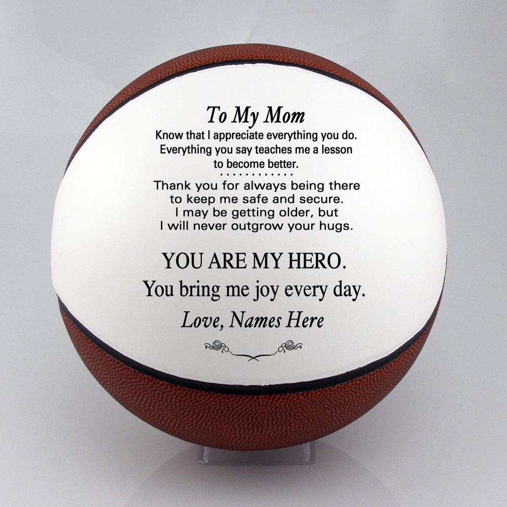 Personalized Mothers Day Basketball Gift from Son Daughter or Kids - Birthday Gift for Mom from Son Daughter or Kids - Basketball Mom Present
