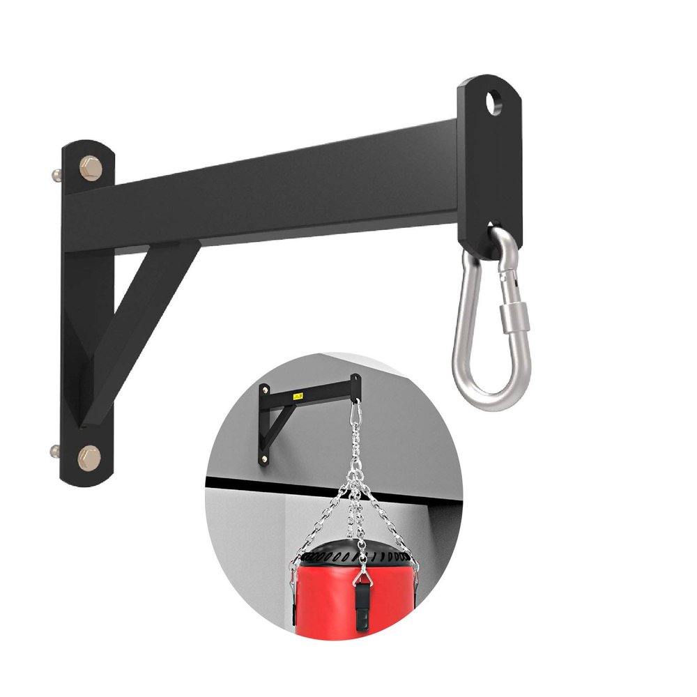 ZHANGQINGXIU Punch Bag Bracket Wall Mount Heavy Duty Boxing Bag Hanger Sandbag Hanger Fitness Equipment for MMA Training Home Gym Excersice, 4 Sizes (Color : Black, Size : 20cm)