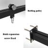 ZHANGQINGXIU Ceiling Mount Sandbag Bracket Movable Rail Steel Pipe Wall Boxing Hanger Hanging Boxing Rack Load-Bearing 450kg (Color : Black, Size : 106x12cm) view 2