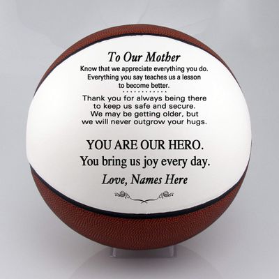 Personalized Mothers Day Basketball Gift from Son Daughter or Kids - Birthday Gift for Mom from Son Daughter or Kids - Basketball Mom Present