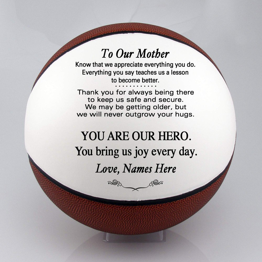 Personalized Mothers Day Basketball Gift from Son Daughter or Kids - Birthday Gift for Mom from Son Daughter or Kids - Basketball Mom Present