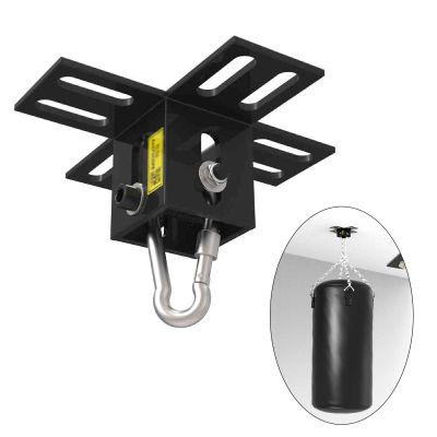 ZHANGQINGXIU Boxing Punch Bag Iron Ceiling Hook Mount Heavy Duty MMA Training Ceiling Hanger (Color : Black, Size : 22x7.5cm)