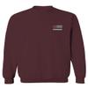 0084. American Flag Thin Blue Line Police Lives Matter Support Patriotic NY Sheriff Men's Crewneck Sweatshirt (Maroon Medium) view 2