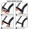SANNIX 9 Pcs Reusable Bike Wheel Strap Adjustable Bike Wheel Stabilizer Straps Bike Rack Strap with Durable Hook (Black, Orange and Red) view 4