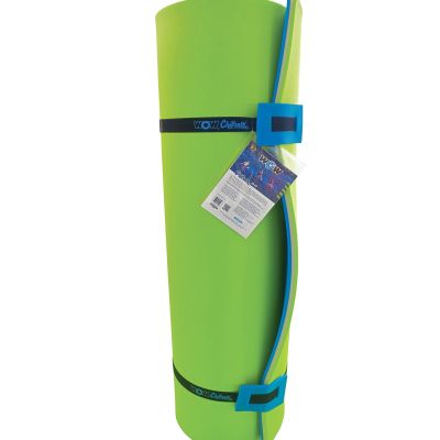 WOW Sports CHILLRaft Floating Foam Water Mat - 20 x 6 ft - Blue/White/Lime - Lily Pad for Kids & Adults