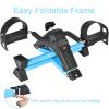 Pedal Exerciser Under Desk Bike with LCD Monitor Resistance for Seniors, Stationary Foldable Mini Exercise Bike Pedals Peddler Exerciser for Arms and Legs for Office or Home (Blue) view 4