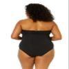 Anne Cole Plus Size Twist Front Shirred Tankini Black 22W view 2